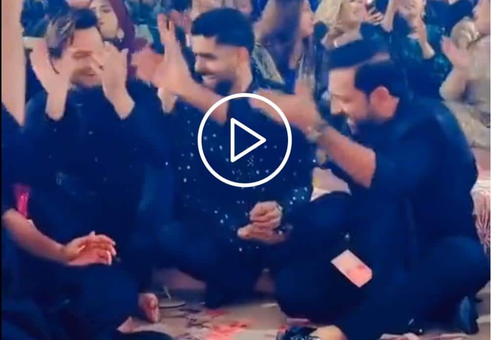 [Watch] Babar Azam's Awkward Smile Steals the Show at Imam-ul-Haq's Qawwali Night